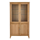 An image of the Bexley Display Cabinet. A tall storage cabinet with a glass-fronted door and internal shelves on the upper section, and two-door storage cupboard in the lower section.