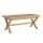 An image of the Navarre Cross Leg Extending Dining Table in solid oak.