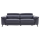 An image of the Sparta 3 Seater Power Recliner Sofa with Manual Headrests in a dark blue leather.