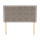 An image of the Highgrove Capricorn Strutted Double Headboard in a grey velvet material.