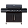 An image of the Grillstream Stealth 6 Burner with Side Burner Barbecue in black.